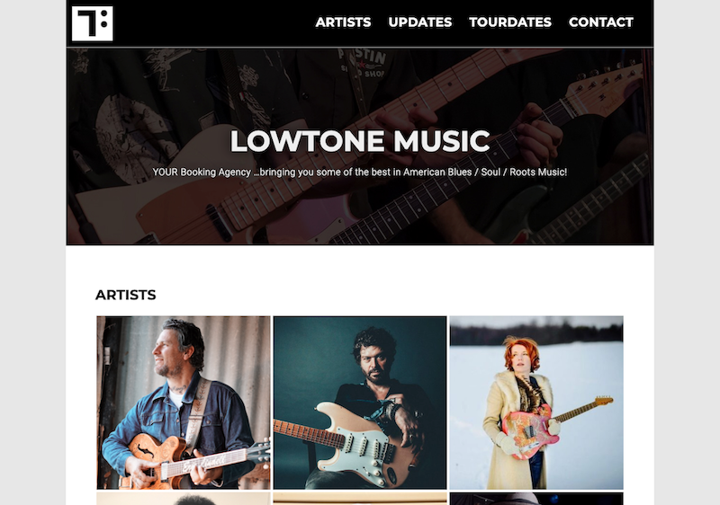 Screenshot der Lowtone Music Website